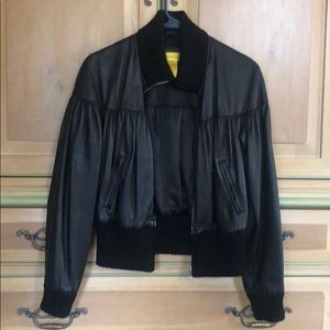 Leather bomber jacket!